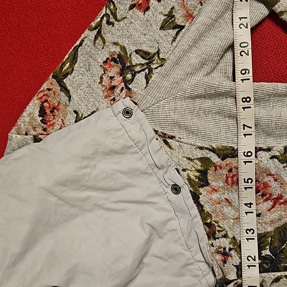 Anthropologie Saturday Sunday Rose's Rule floral moto jacket snap closure L.g. - Picture 4 of 10